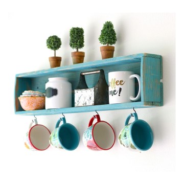 Etagère murale RAF 21x70 cm bleu épicéa