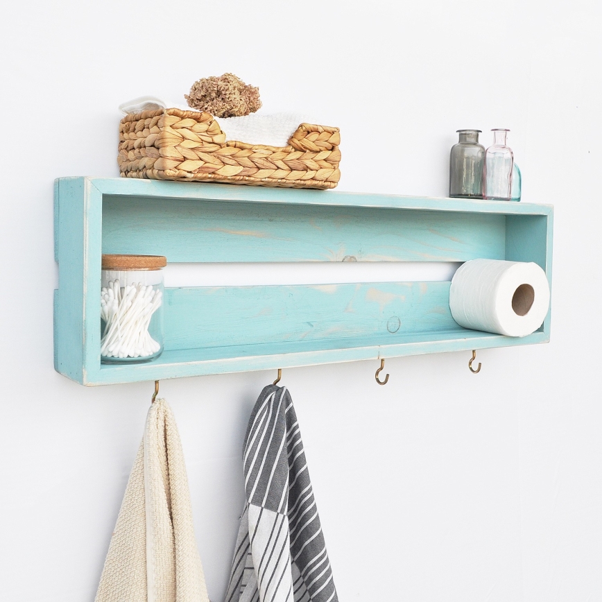 Etagère murale RAF 21x70 cm bleu épicéa