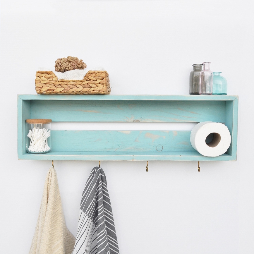 Etagère murale RAF 21x70 cm bleu épicéa