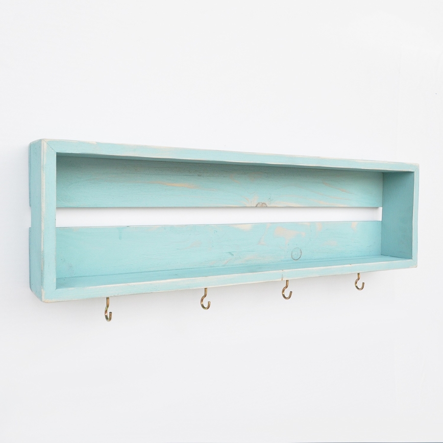 Etagère murale RAF 21x70 cm bleu épicéa