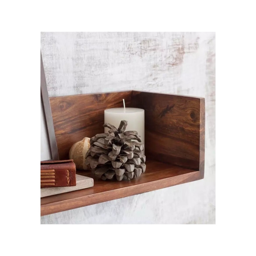 Étagère murale RAMI 22x100 cm bois massif/palissandre