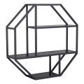 Étagère murale SARON 77x77 cm noire