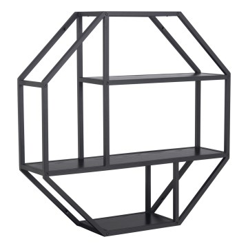 Étagère murale SARON 77x77 cm noire