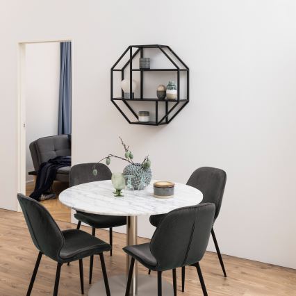 Étagère murale SARON 77x77 cm noire