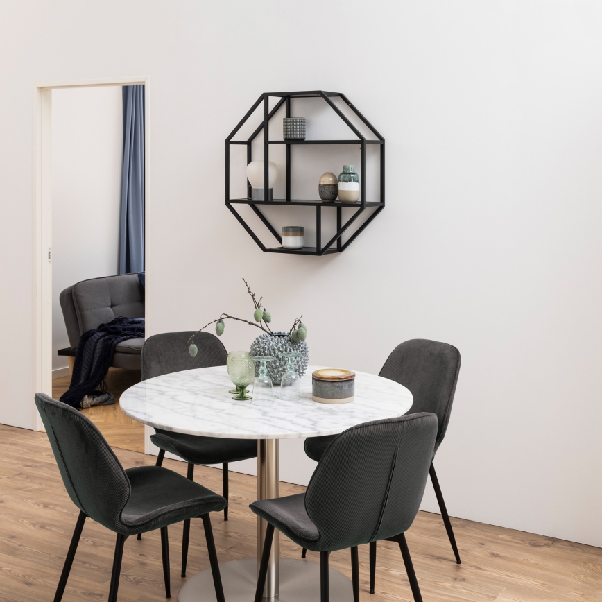 Étagère murale SARON 77x77 cm noire