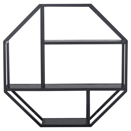 Étagère murale SARON 77x77 cm noire