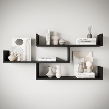Étagère murale TRIO 119x55 cm noir graphite
