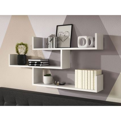 Étagère murale TRIO 119x55x18 cm blanche