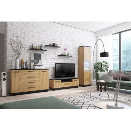 Étagère murale VERRU 3,2x68 cm noir