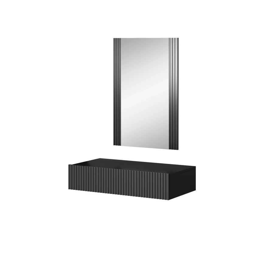 Étagère murale + wall miroir WITH noir