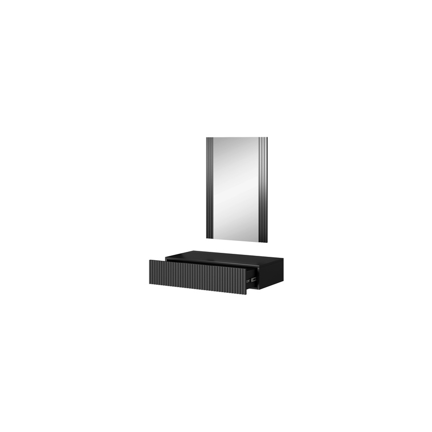 Étagère murale + wall miroir WITH noir