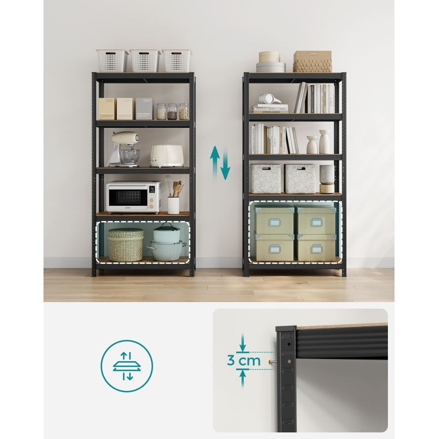 Étagère ORDIFY marron/noir