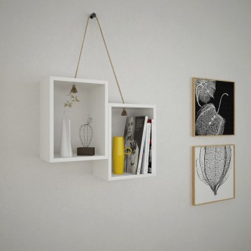 Étagère suspendue PELESENG 60x60 cm blanc