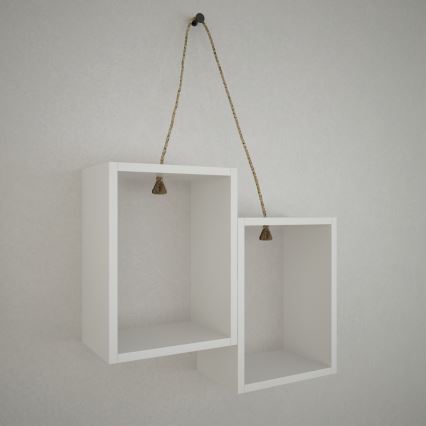 Étagère suspendue PELESENG 60x60 cm blanc