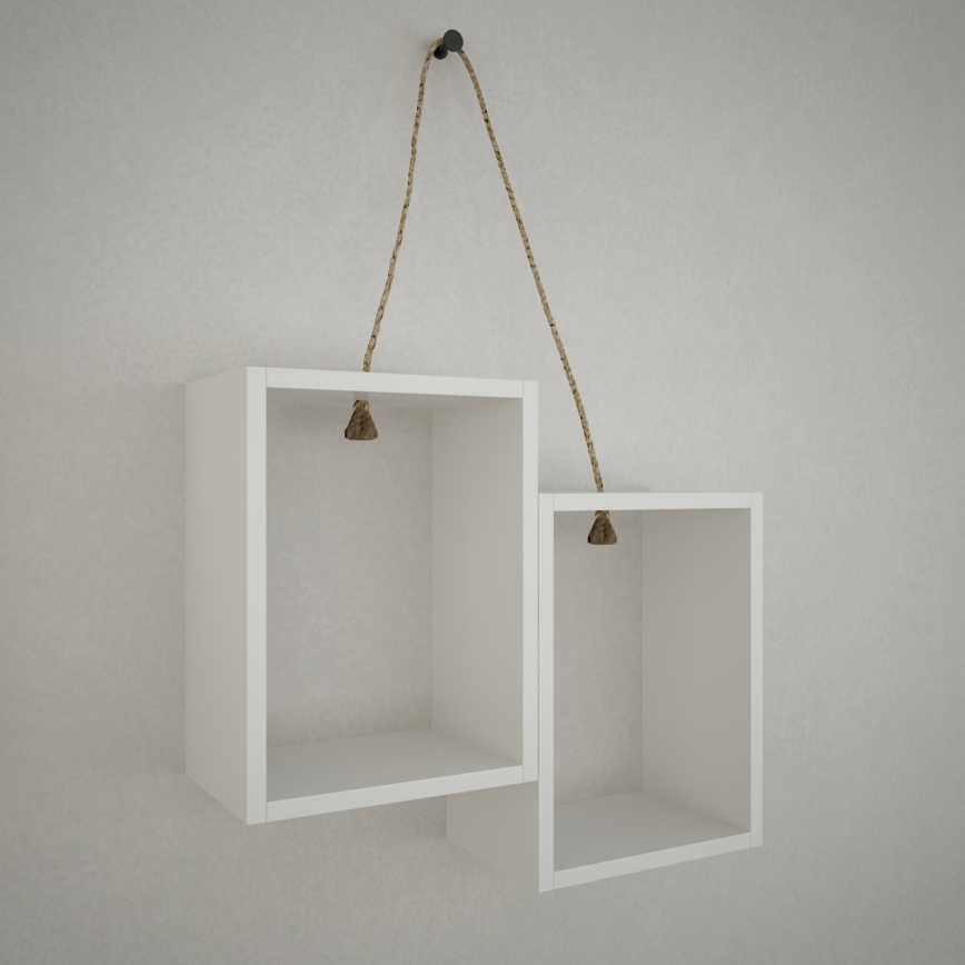 Étagère suspendue PELESENG 60x60 cm blanc