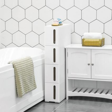 Étagère universelle pour cuisine MARGE blanche/marron