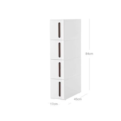 Étagère universelle pour cuisine MARGE blanche/marron