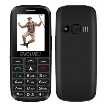 Evolveo - EasyPhone EG 2G téléphone mobile pour seniors, noir