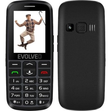 Evolveo - EasyPhone EG, téléphone mobile 4G pour seniors, noir