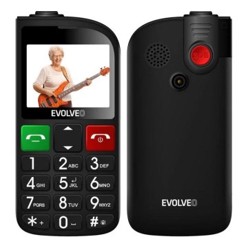 Evolveo - EasyPhone FL, téléphone mobile pour seniors noir