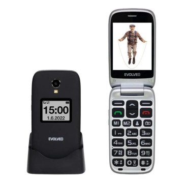 Evolveo - EasyPhone FS téléphone portable à clapet pour seniors 2,8