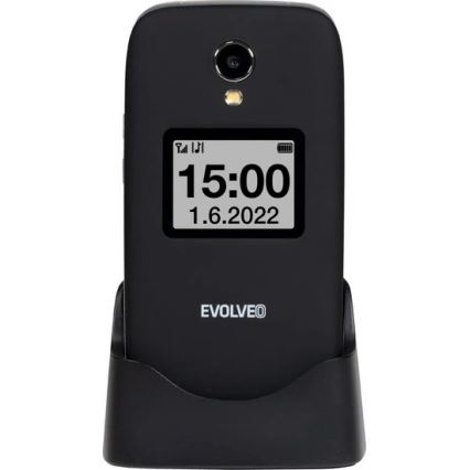 Evolveo - EasyPhone FS téléphone portable à clapet pour seniors 2,8 noir