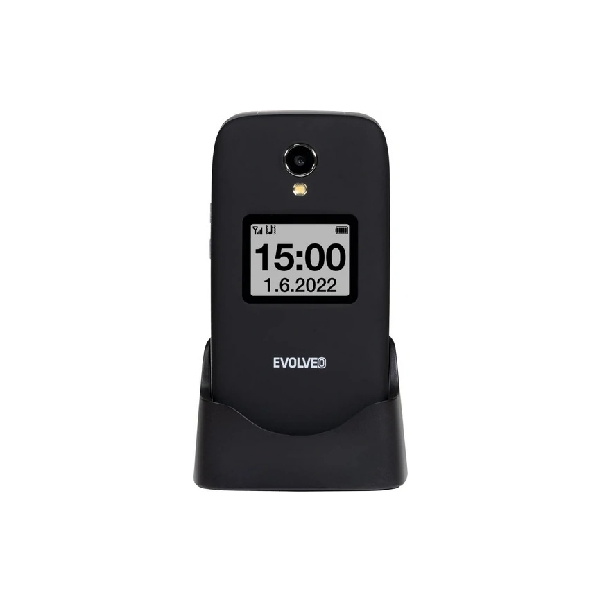 Evolveo - EasyPhone FS téléphone portable à clapet pour seniors 2,8 noir