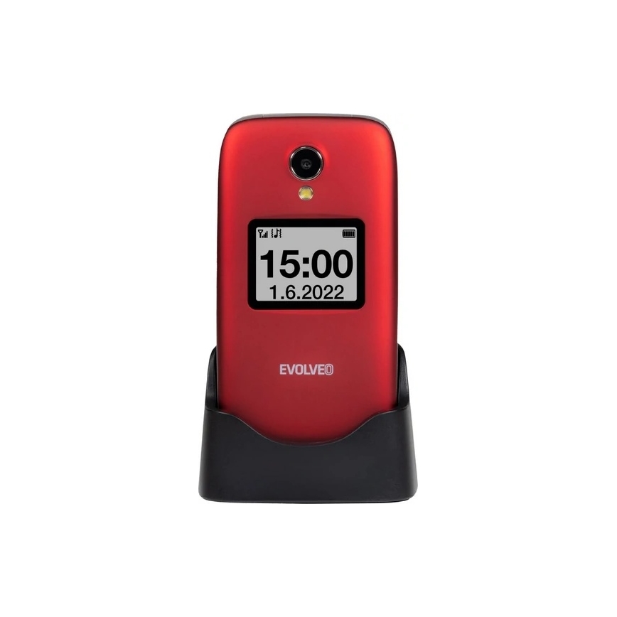 Evolveo - EasyPhone FS téléphone portable à clapet pour seniors 2.8 rouge
