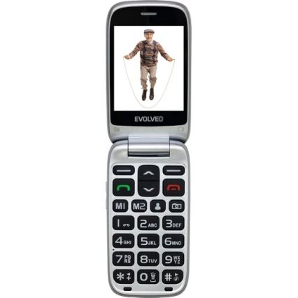 Evolveo - EasyPhone FS téléphone portable à clapet pour seniors 2.8 rouge