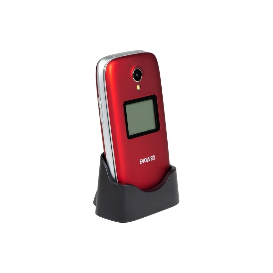 Evolveo - EasyPhone FS téléphone portable à clapet pour seniors 2.8 rouge