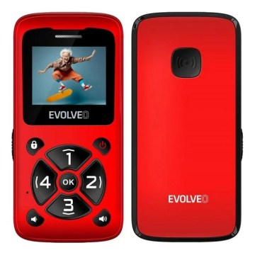 Evolveo - EasyPhone ID, téléphone mobile pour seniors, rouge
