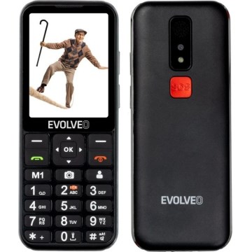 Evolveo - EasyPhone LT, téléphone mobile 4G pour seniors, noir