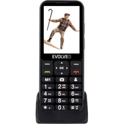 Evolveo - EasyPhone LT, téléphone mobile 4G pour seniors, noir
