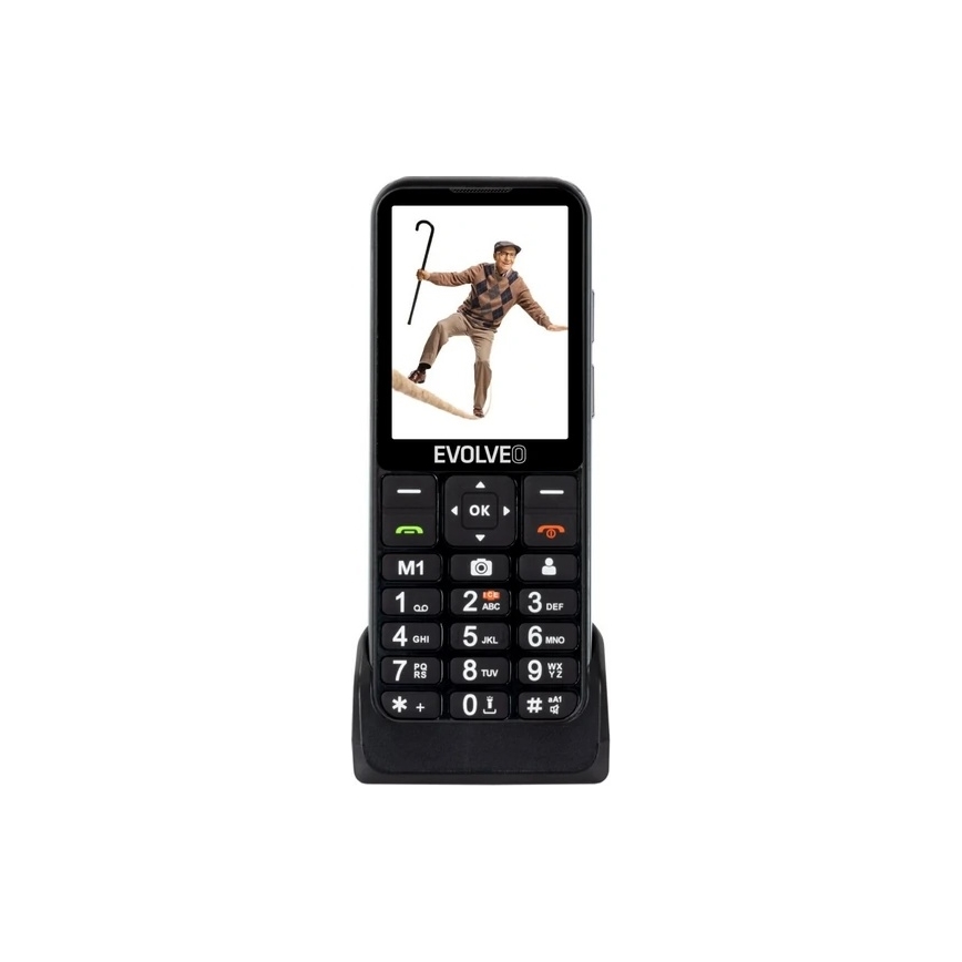 Evolveo - EasyPhone LT, téléphone mobile 4G pour seniors, noir
