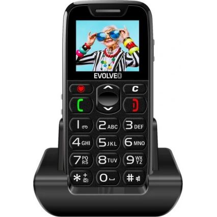 Evolveo - EasyPhone téléphone mobile pour seniors noir