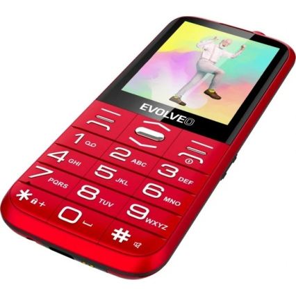 Evolveo - EasyPhone XO, téléphone mobile pour seniors, rouge