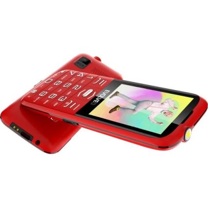 Evolveo - EasyPhone XO, téléphone mobile pour seniors, rouge