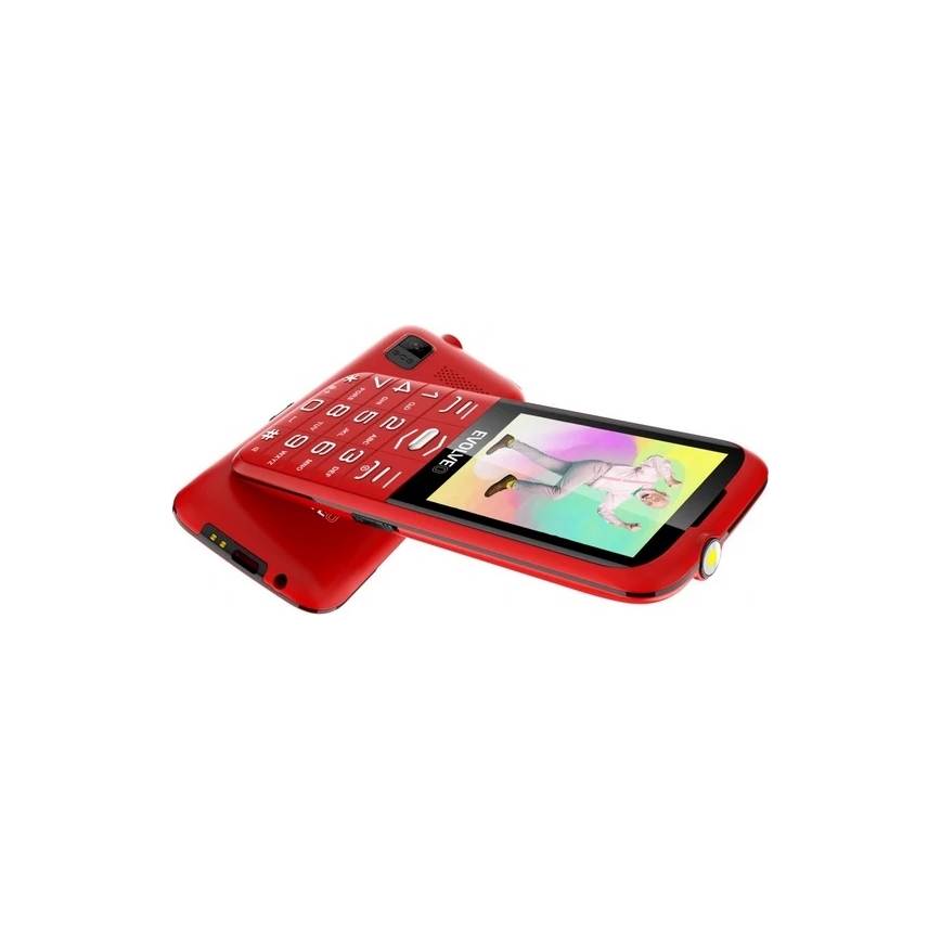 Evolveo - EasyPhone XO, téléphone mobile pour seniors, rouge