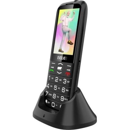 Evolveo - EasyPhone XO téléphone portable noir pour seniors