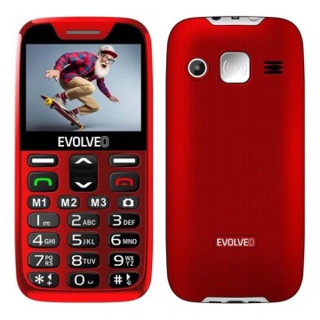 Evolveo - EasyPhone XR 4G téléphone mobile pour personnes âgées rouge