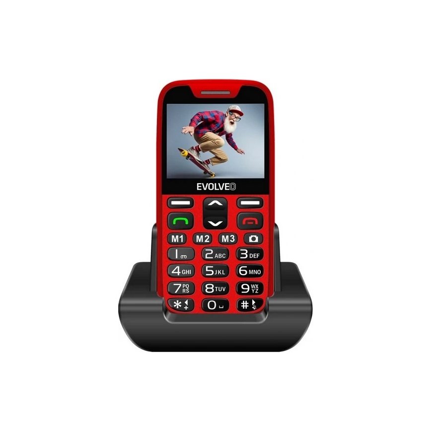 Evolveo - EasyPhone XR 4G téléphone mobile pour personnes âgées rouge