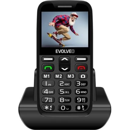 Evolveo - EasyPhone XR 4G téléphone mobile pour seniors noir