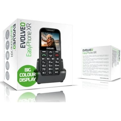 Evolveo - EasyPhone XR 4G téléphone mobile pour seniors noir