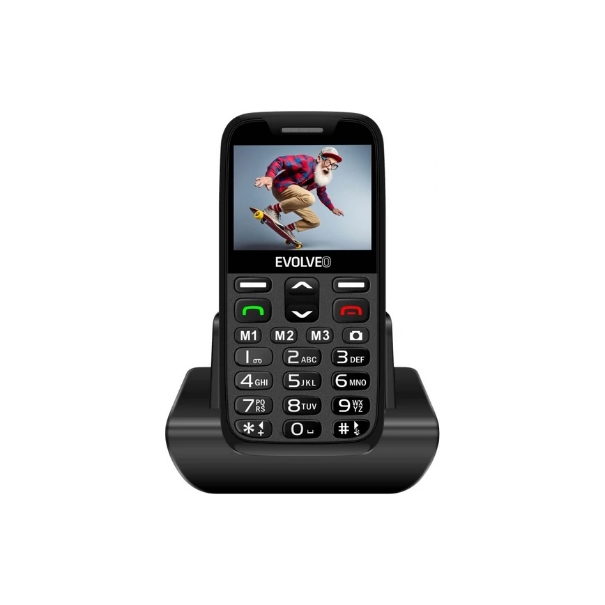 Evolveo - EasyPhone XR, téléphone 4G pour seniors, noir
