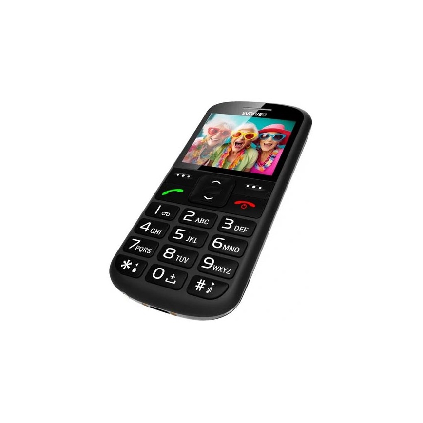 Evolveo - EasyPhone XS, téléphone mobile pour seniors noir