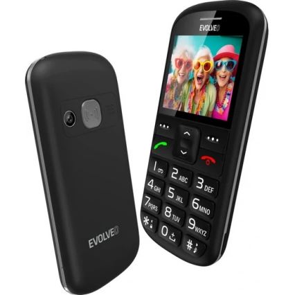 Evolveo - EasyPhone XS, téléphone mobile pour seniors noir