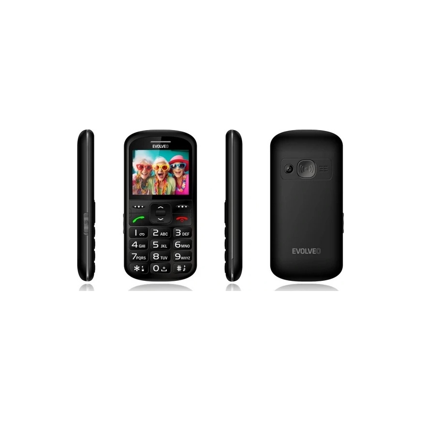 Evolveo - EasyPhone XS, téléphone mobile pour seniors noir