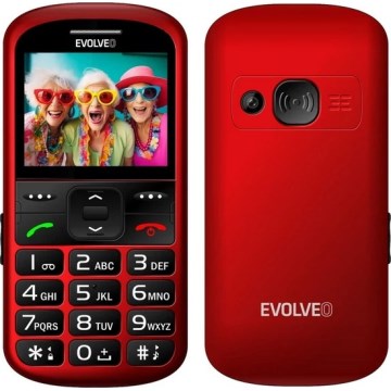 Evolveo - EasyPhone XS, téléphone mobile pour seniors, rouge