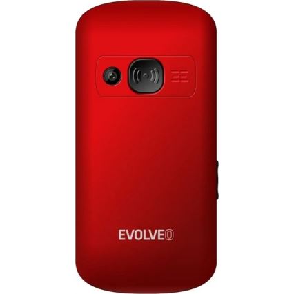 Evolveo - EasyPhone XS, téléphone mobile pour seniors, rouge