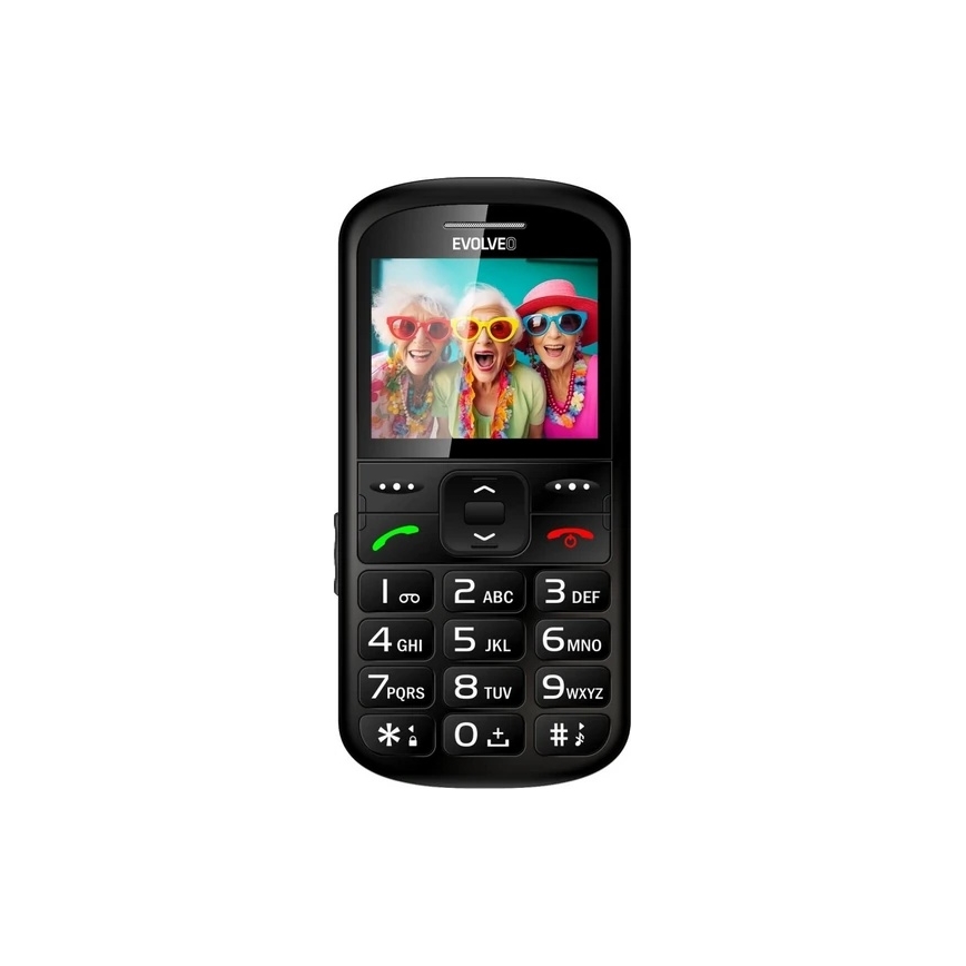 Evolveo - EasyPhone XS, téléphone portable pour seniors, noir